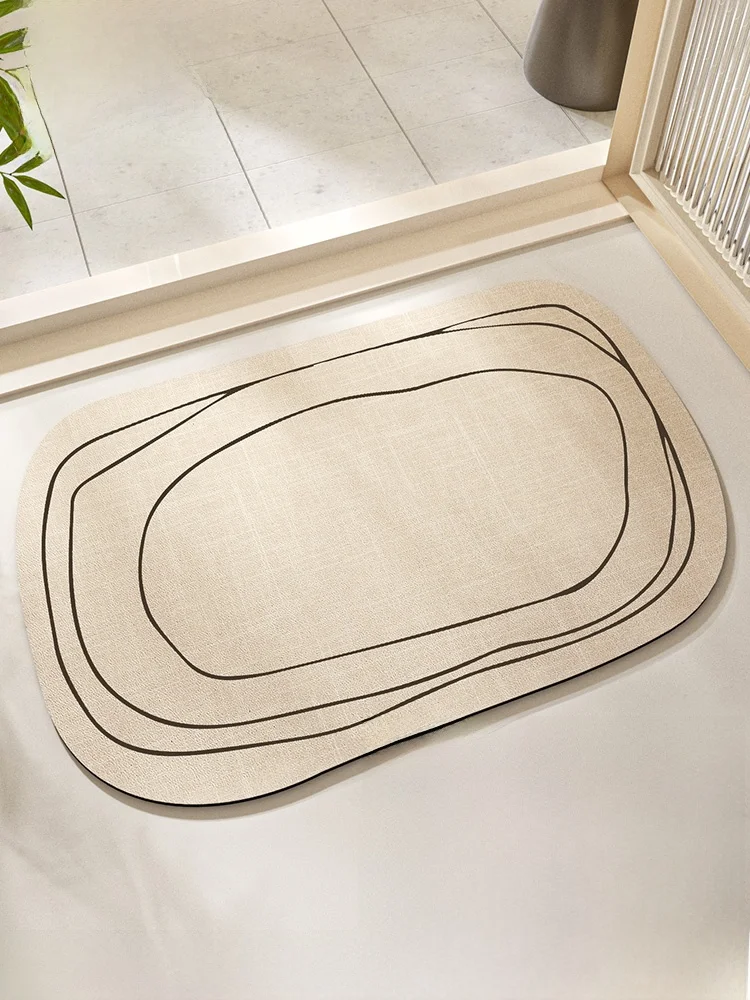 

Современный противоскользящий коврик для батомы, простой ковер для домашнего использования, впитывающий коврик для пола для входной двери батомы, нескользящий коврик для унитаза