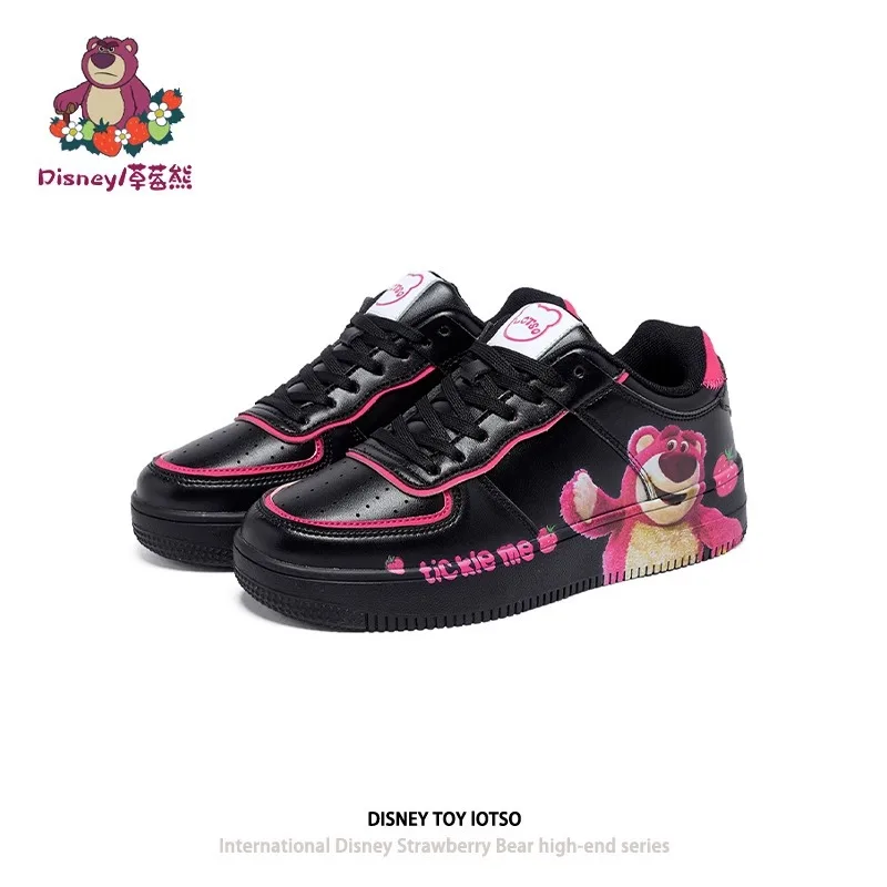 

Disney Official Strawberry Bear Platform Sneakers 2025Thick Sole Height-Increasing Shoes for Teens, Outdoor Sports Casual Wear