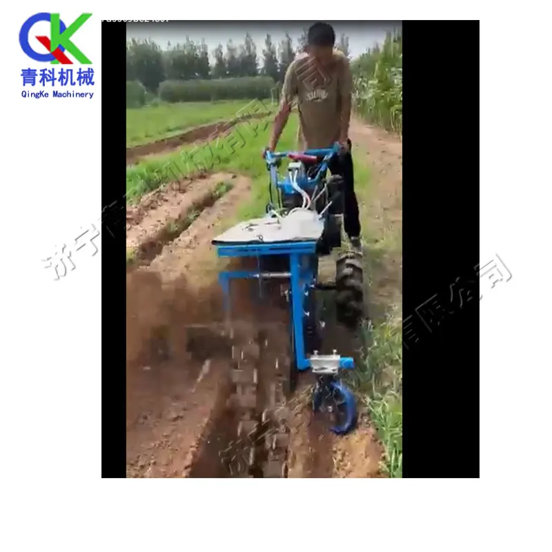 Tranchadora de cadena empujada, máquina de gestión de campo, rueda de bosque de frutas, trencher de cable de cultivador rotativo