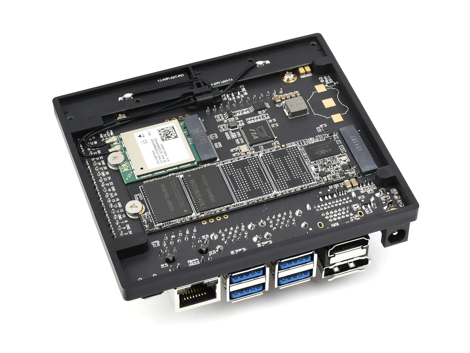 Picture 7: Waveshare Jetson TX2 NX Development Kit, Deep Learning And Edge Computing High-Quality Carrier Board For Better Performance