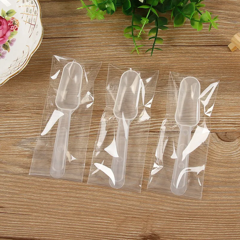 

100Pcs 5G/10ml Clear Shovel Spoon Plastic Scoop for Measuring Coffee, Pet Food, Grains, Protein, Spices and Other Dry Goods