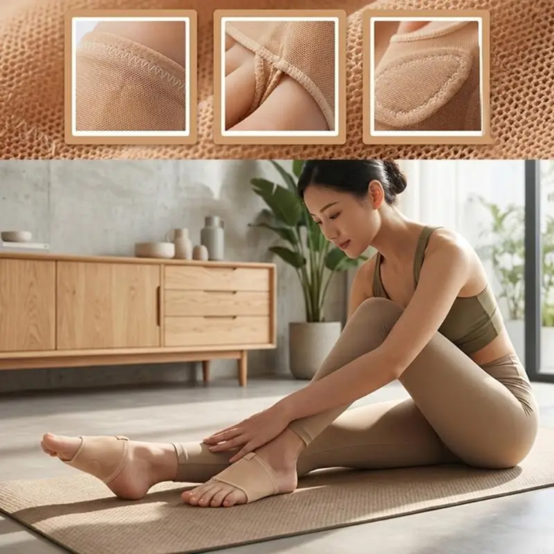 Lyrical Shoe Foot Thong Dance Shoe Pad Light Weight Breathable Foot Protector For Women Latin Dance And Gymnastics 6XDA