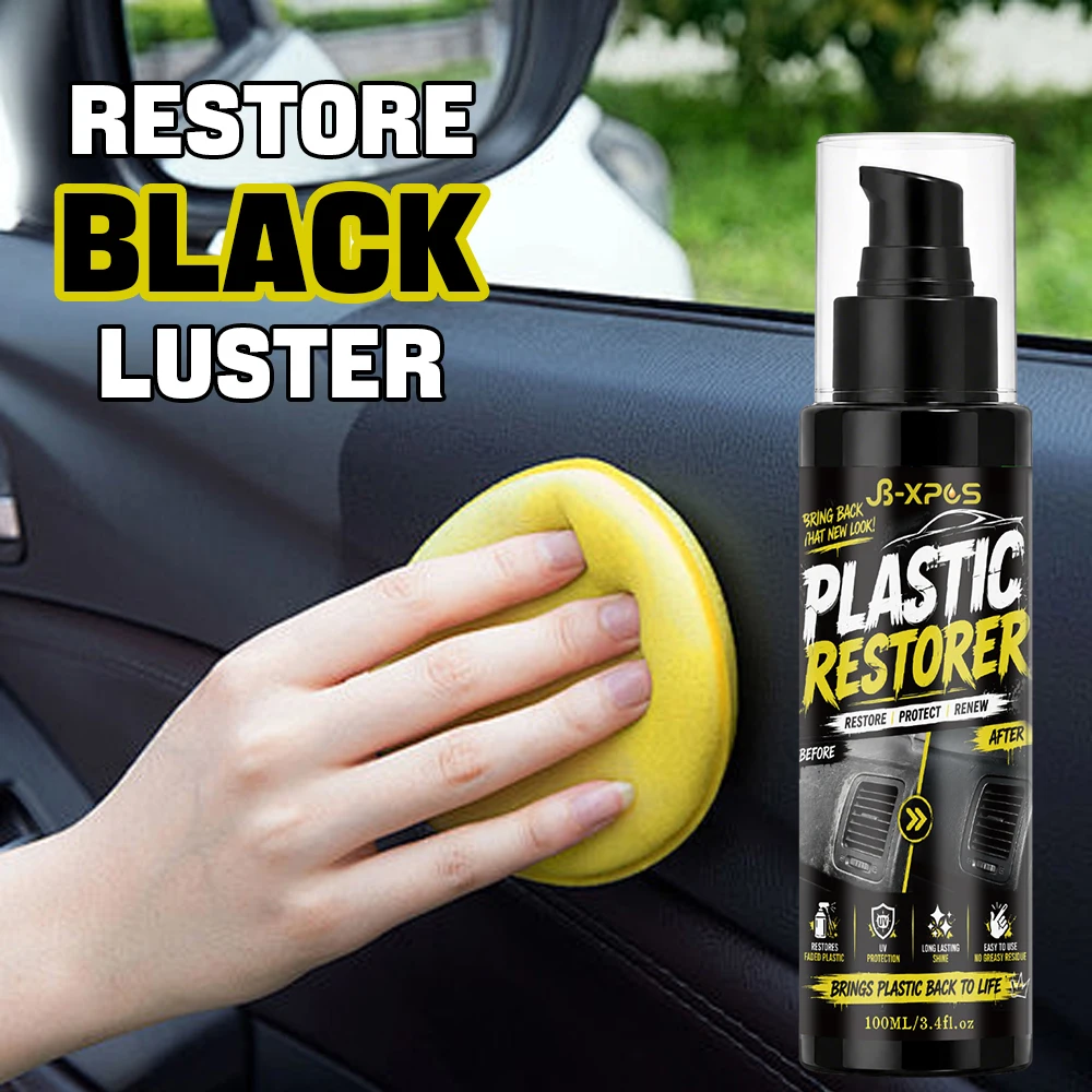 Car Plastic Restorer Cream Paste Faded Black Rubber Restore Anti-UV Scratch Repair Dashboard Bumper Trim Coating  YT2007