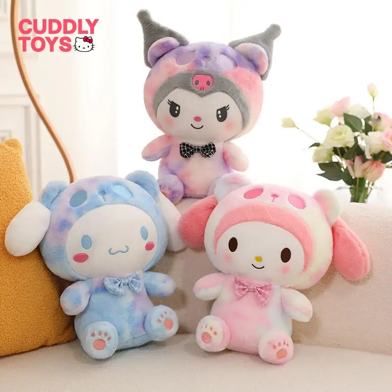 

Плюшевая кукла Sanrio, игрушки Kawaii Kuromi My Melody Cinnamoroll, плюшевая Мягкая Плюшевая Кукла Sanrio с животными, плюшевая кукла, подарок для детей