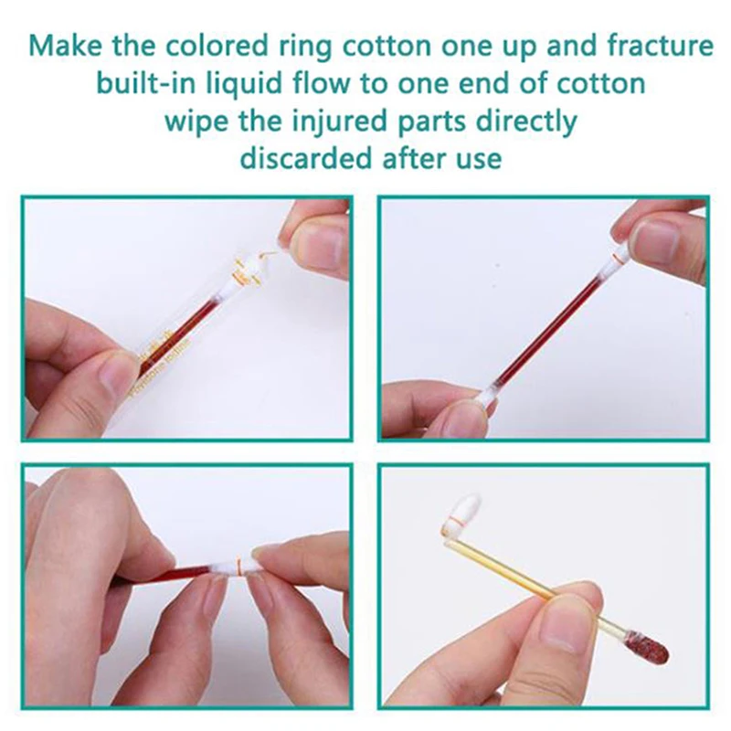 50 قطعة/الحزمة المتاح الطبية اليود القطن عصا تطهير أعواد قطنية اليود تسلق المعونة الإسعافات الأولية سلامة بقاء لوازم #4