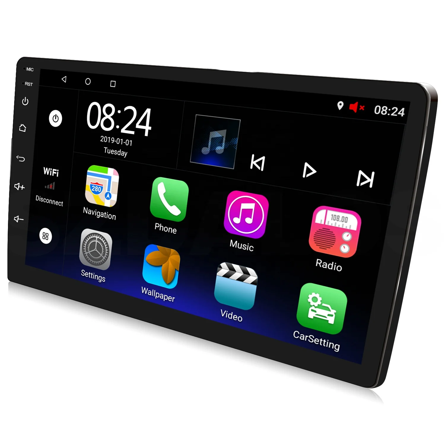 2+32G Android 15 Car Stereo 9 Inch Double Din Touch Screen Car Radio GPS Navigation BT FM Radio