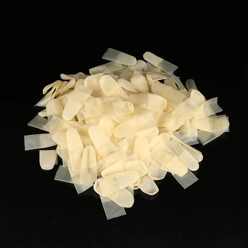 200/500PCS Rubber Non-slip Anti-static Finger Cots Disposable Latex Finger Cover Fingertips Protector Gloves Nail Art Tool