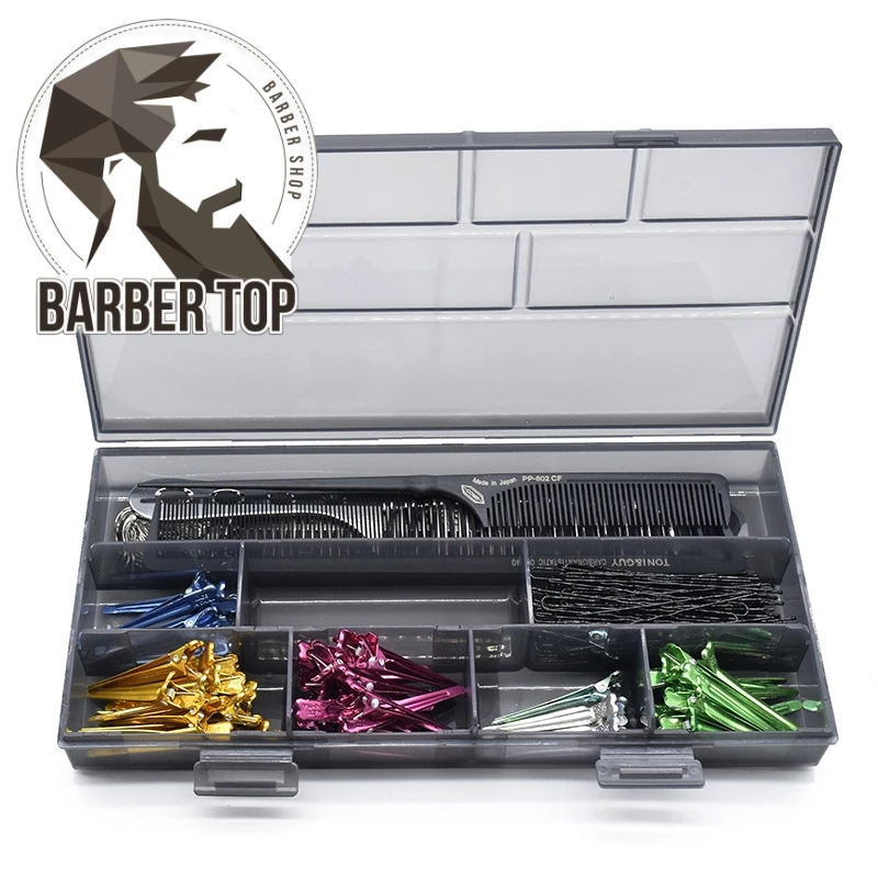 Hairdressing Tools Storage Box Multi Grid Compartment Organizer Comb Hairclips Storage Case Nail Accessories Container