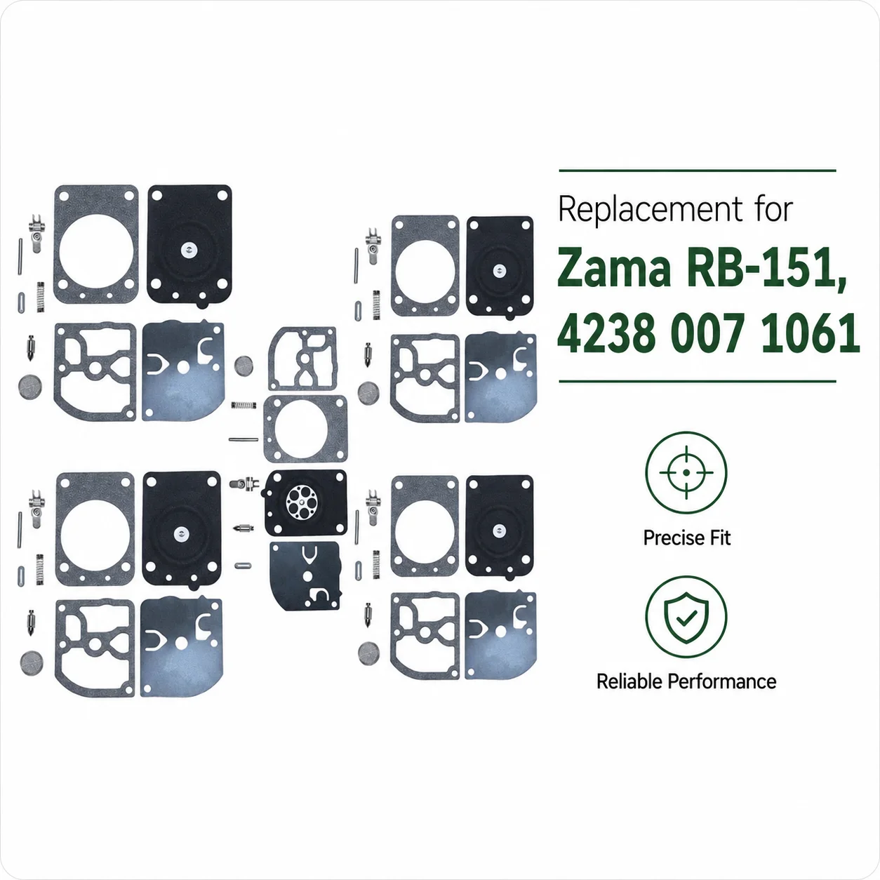Carburetor Repair Kit Set For Stihl TS410 TS420, C1Q-S118/A-C, Zama RB-151 OEM 4238 007 1061, Disc Cutter Replacement Saw Parts