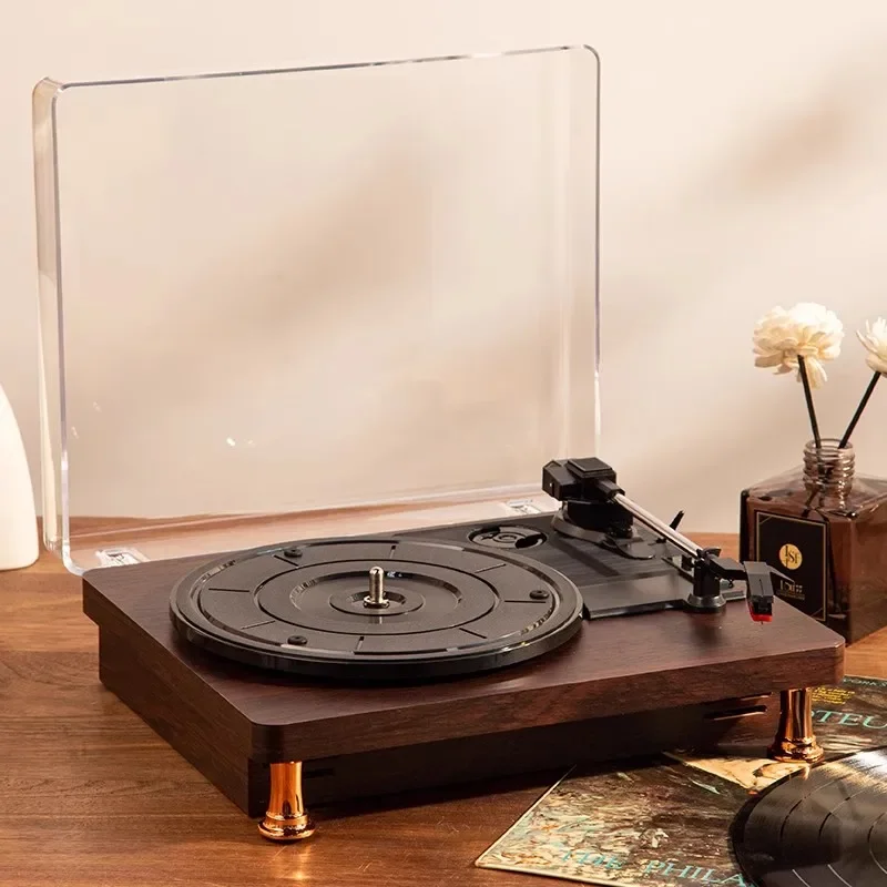 Музыкальный проигрыватель виниловых пластинок, виниловый профессиональный проигрыватель проигрывателей в стиле ретро, фонограф, стереодинамик, виниловый проигрыватель проигрывателей LP-плееров
