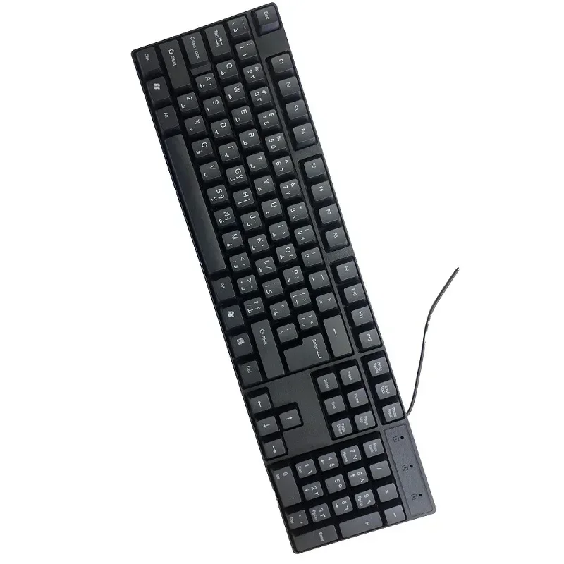 Small language wired keyboard Russian Spanish Arabic French layout USB wired 104 foreign trade keyboard