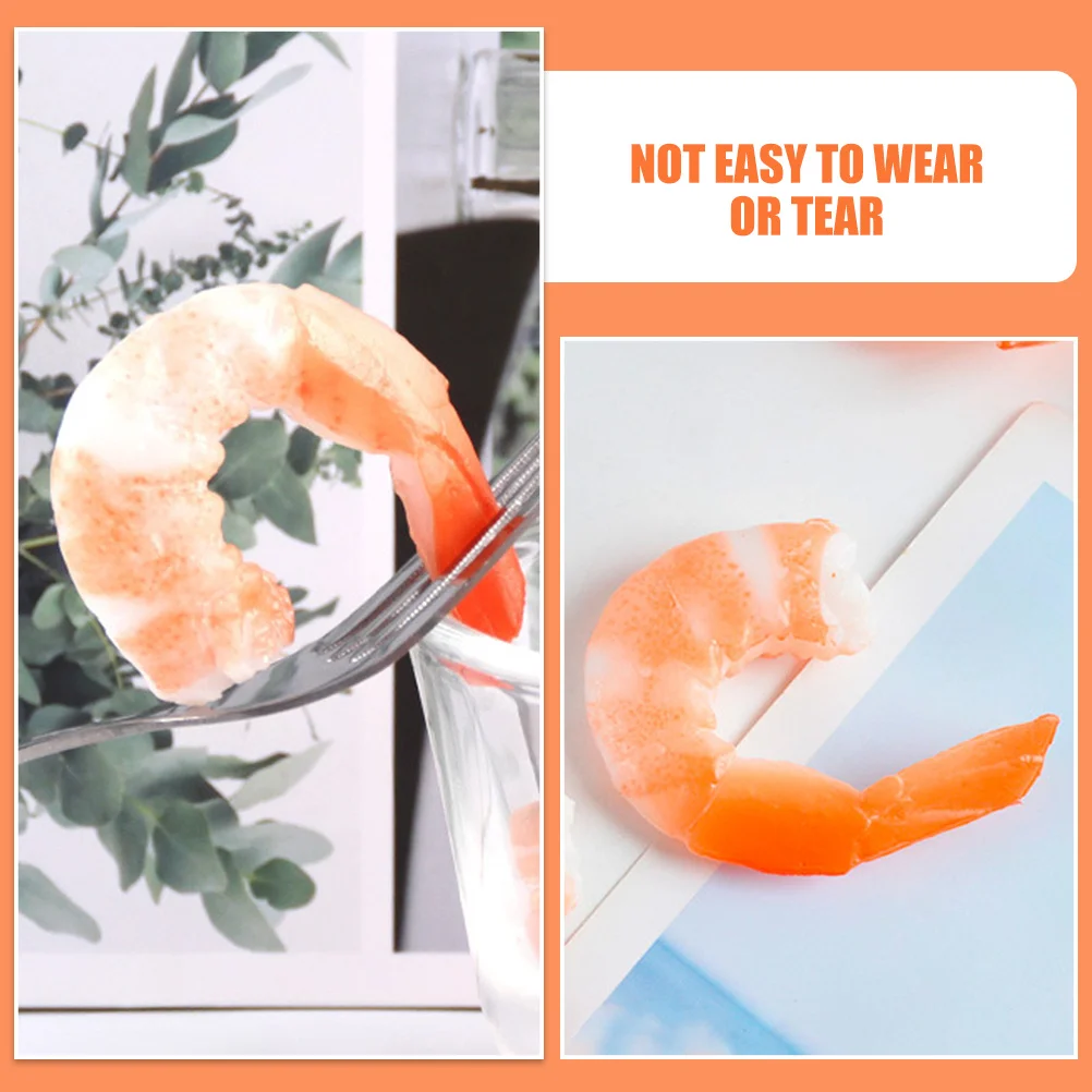 

5Pcs Shrimp Decoration for Party Faux Seafood Display Prop Ideal for Restaurant Home Kitchen Hotel Table Centerpiece