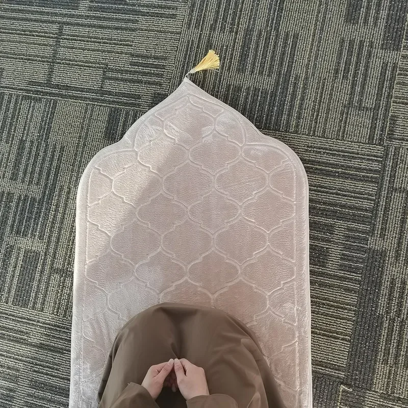 2024 프리미엄 패딩 기도용 매트, 미끄럼 방지 플러시, 편안한 기도용 러그, 경량 여행용 기도용 매트, 이슬람 선물, 신제품