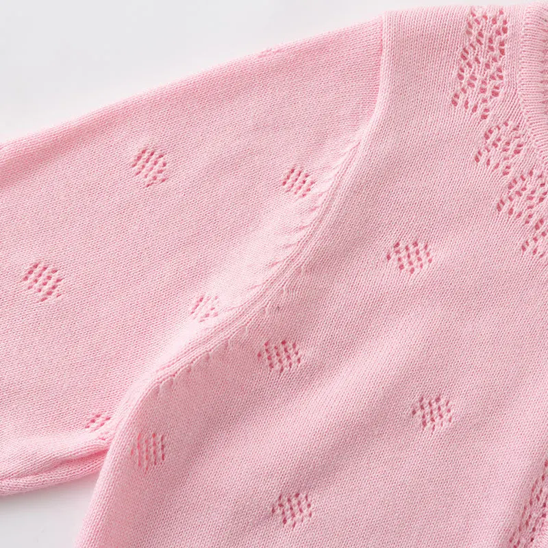 New Spring and Autumn Children's Thin Cotton Sweater Jacket Shawl Girls Baby Sunscreen Air Conditioning Knitted Cardigan Outsid