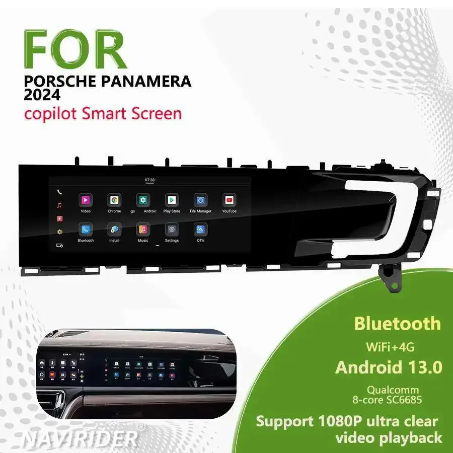 11inch For Porsche Panamera 2024 Copilot Smart Screen Stereo CarPlay Android Car GPS Navigation 4G Multimedia Player Head Unit