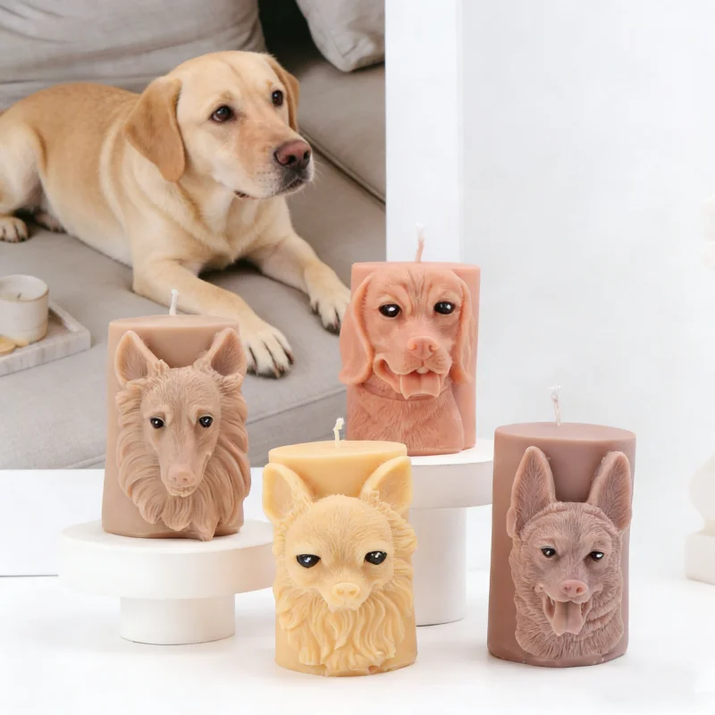 3D Hunderassen Silikonformen für Kerzen – Deutsche Schäferhund/Sheltie Designs – DIY Kerzen Aromaform – Geschenke für Hundeliebhaber – Heimdeko – Haustierparty