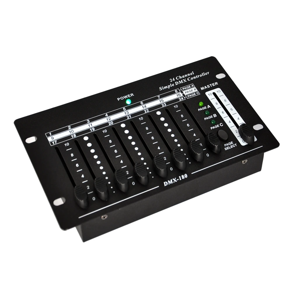 Gigertop TP-D1345 24 Channel simple DMX Console Chargeable Lithium Battery 3 Pin Xlr Output Power Failure Memory CE ROHS