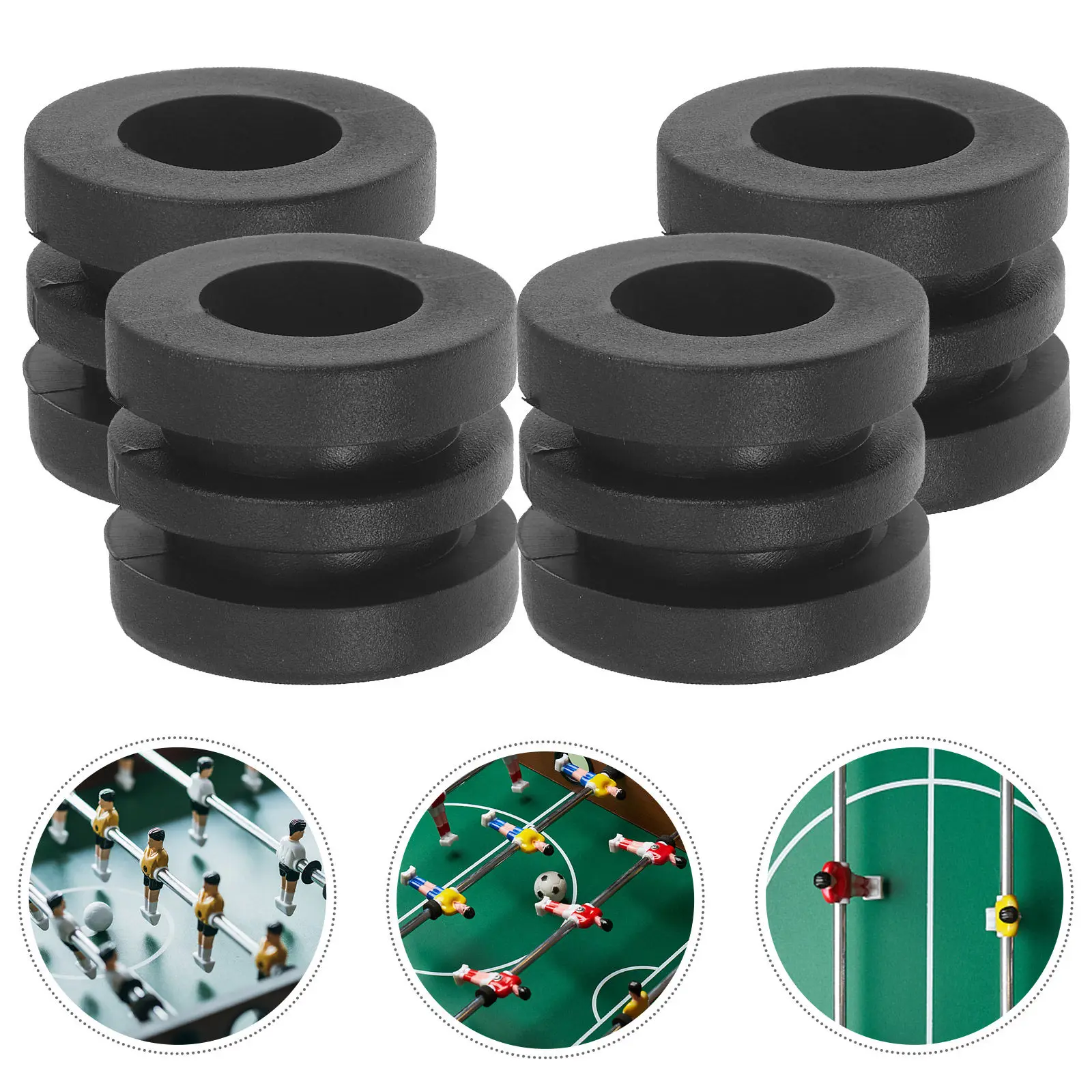 

16Pcs Plastic Foosball Bumper Pads Replacement Gaskets for Table Football Tables Universal Design Sturdy Reusable Washer Pads