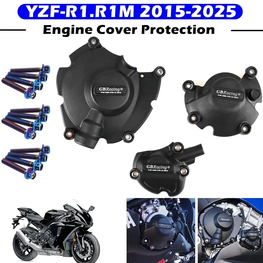

Защита крышки двигателя мотоцикла для GB Racing для R1 R1M R1S 2015 16 17 18 19 2020 2021 2022 2023 2025GBRacing крышки двигателя