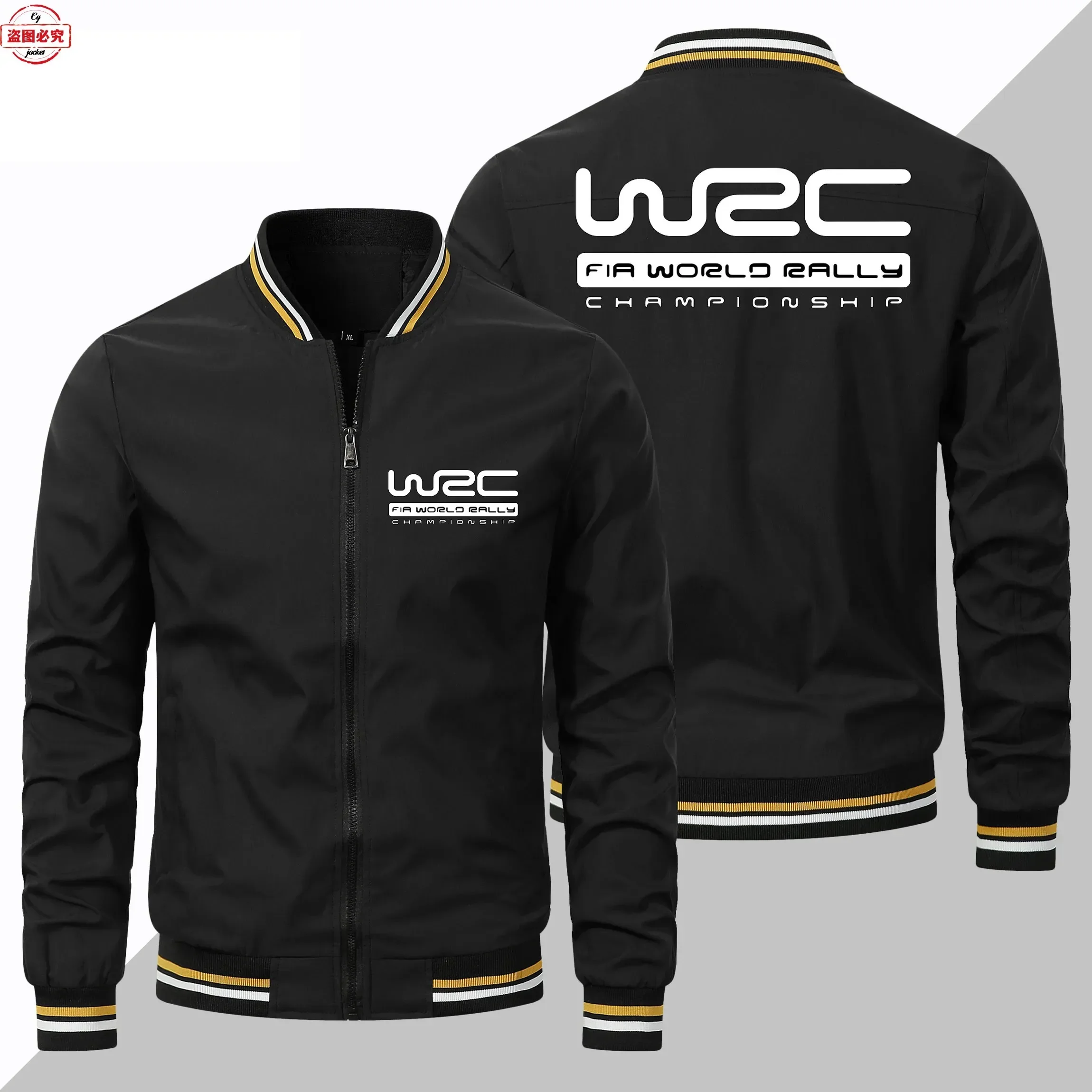 Новый гоночный костюм Чемпионат мира WRC Rally Jacket Свободная мужская куртка с длинными рукавами на весну и осень с воротником-стойкой Новый гоночный костюм Чемпионат мира WRC Rally Jacket Свободная мужская куртка с длинными рукавами на весну и осень с воротником-стойкой