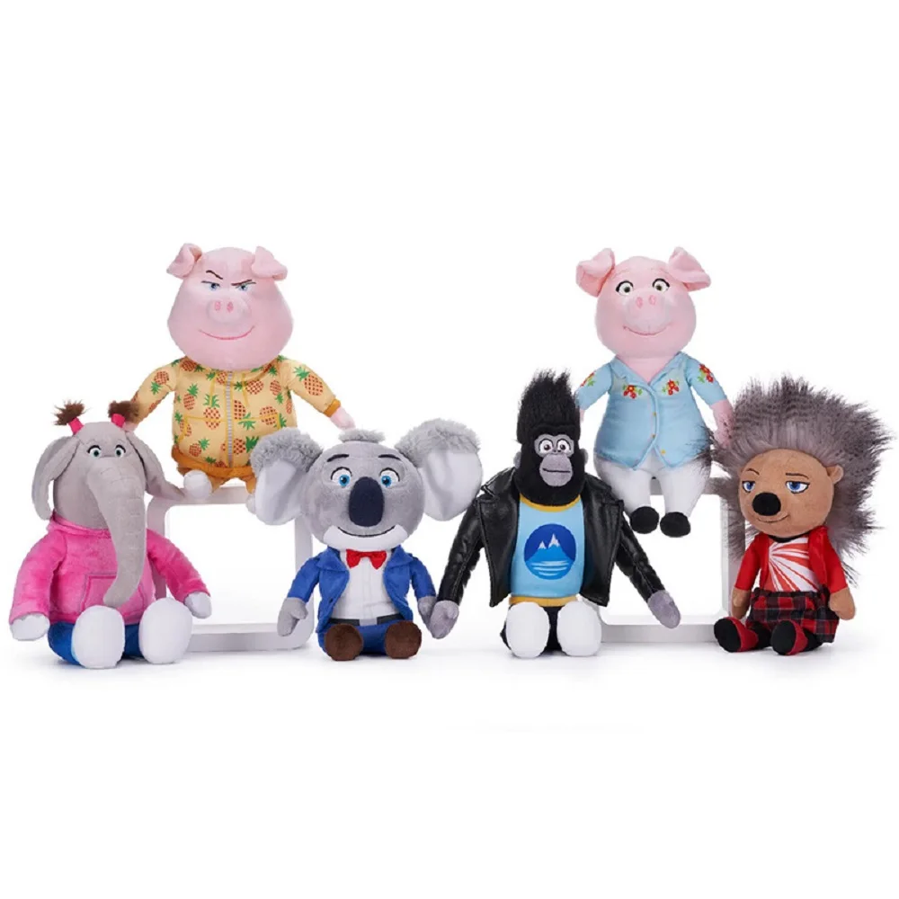 Hot 12 Inches SING 2 Plush JOHNNY ROSITA MEENA BU STER Anime Plushies Cute Soft Game Peripherials Figure Dolls Toys Gifts Custom