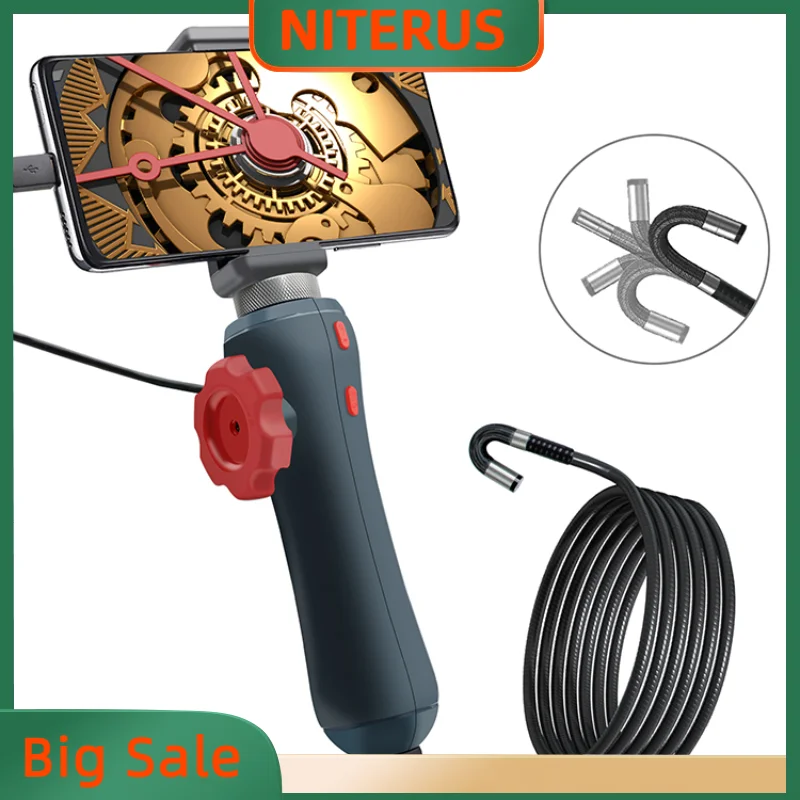 Probe 4.0mm Inspection Camera 5 Inch HD LCD Handheld Industrial Video Endoscope  Borescope