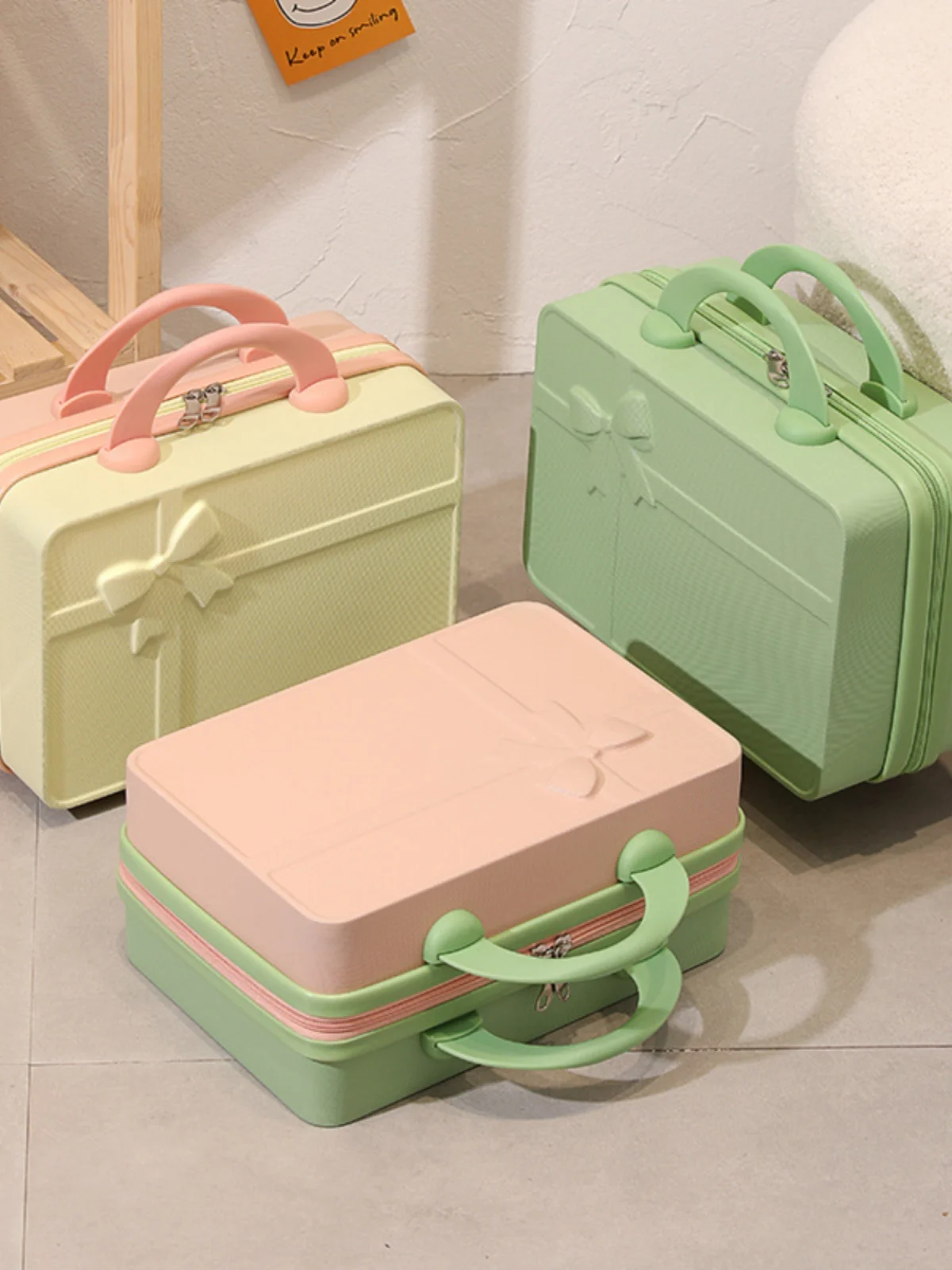 4インチ-ハンドヘルド-ラゲッジ-バタフライノット-大容量-ミニ収納-メイクボックス-高級お土産ボックス-女性用-旅行スーツケース