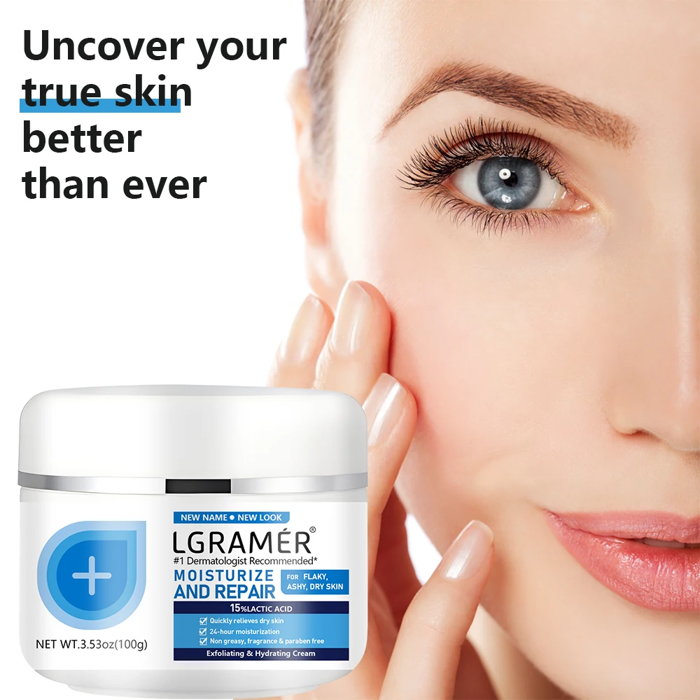 LGRAMER Exfoliating Face Cream Enhances Skin Firmness and Elasticity Deeply Nourishes Moisturizes Skin Improves Skin Texture