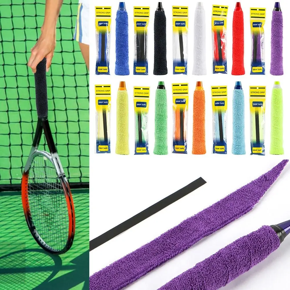 5PCS Multicolor Self-adhesive Non-Slip Tape Fishing Rod Badminton Racket Overgrips Tennis Paddle Towel Sweat Band