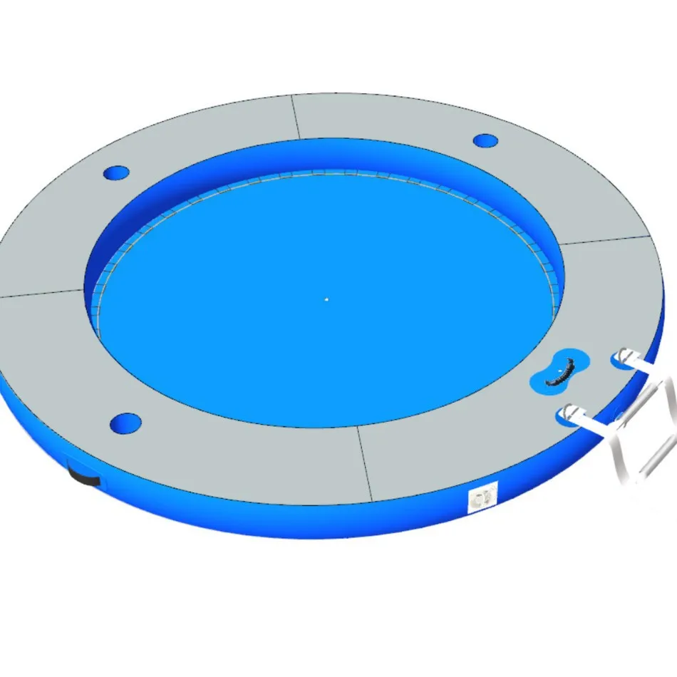 

New swimming pool lounge chair, brushed PVC inflatable platform, portable inflatable floating table, inflatable water hammock