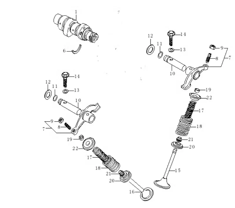 T-ibetan Mastiff QM200 GS200 cylinder head assembly camshaft rocker arm DR200 GXT200