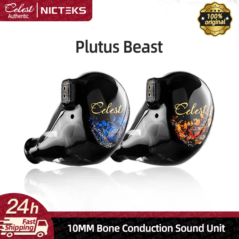 

New Kinera Celest Plutus Beast Earphones IEMs In-Ear Monitor Earbuds 1BC+1BA+1SPD™ Wired Bone Conduction Hybrid Driver