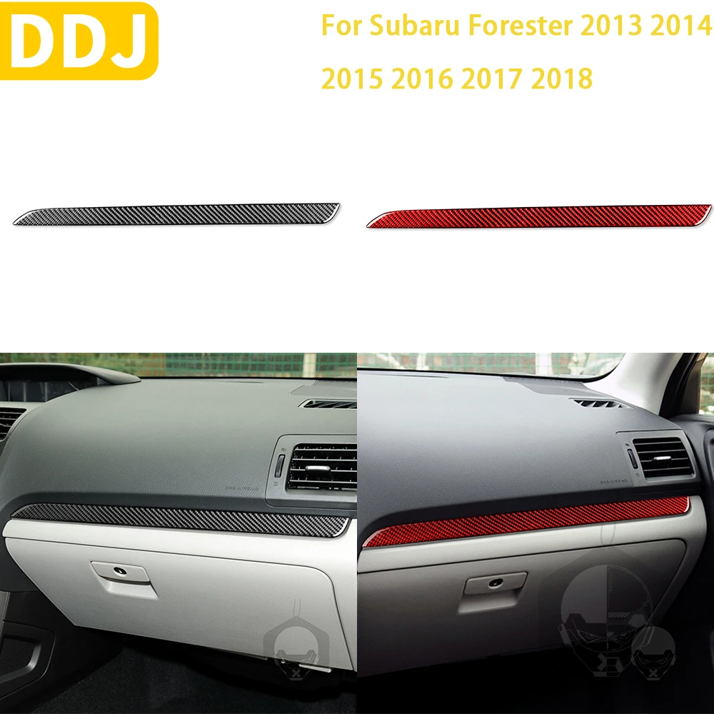 

For Subaru Forester 2013 2014 2015 2016 2017 2018 Accessories Carbon Fiber Interior Copilot Instrument Desk Trim Sticker