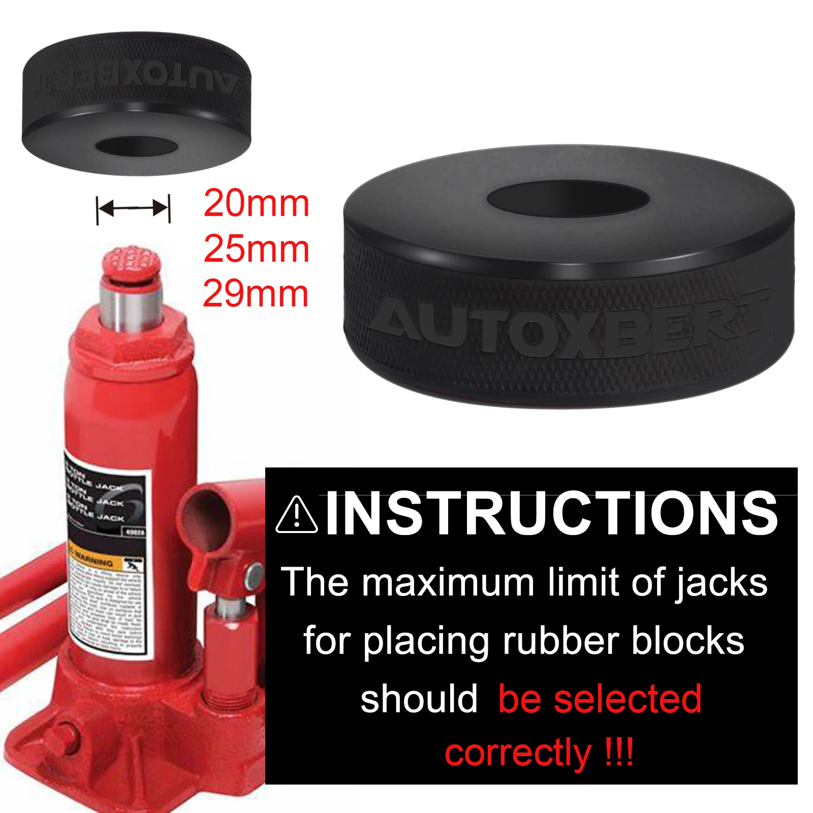 Universal Bottle Jack Rubber Pad Anti-slip Adapter Support Block Car Lift Tool 2/3/4/5/8 Ton Bottle Jacks Jacking Points Repair