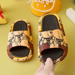 Scarpe da bambino stampate cartone animato Big Bear pantofole per bambina casa antiscivolo sandalo genitore-figlio pantofola per bambini Zapatos niina Pantuflas