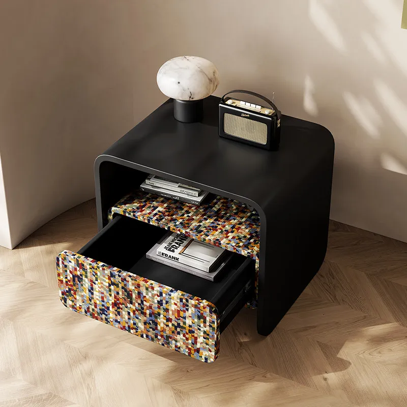 Art Deco Designer Nightstands Storage Aesthetic Space Saving Modern Bedside Table Adult Nordic Mesitas De Noche Room Furnitures
