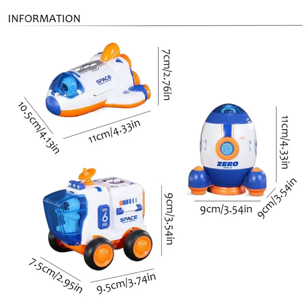 متعة سفينة الفضاء استكشاف الفضاء اللعب مركبة الفضاء انفصال صاروخ الجمود سيارة لعبة طائرة هدايا صغيرة
