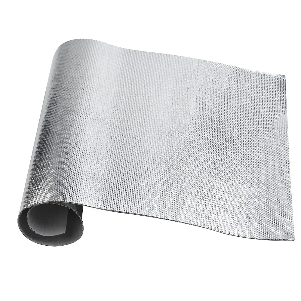 Practical Car Heat Protection Film Mat 1.4mm Thickness Accessory Heat Protection Heat Shield Hood Insulation Pads Silver