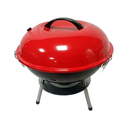 14 inch Portable Barbecue Grill with 3-Point Locking Lid for Heat Preservation Dual Venting System Small Grill for Backyard Camp