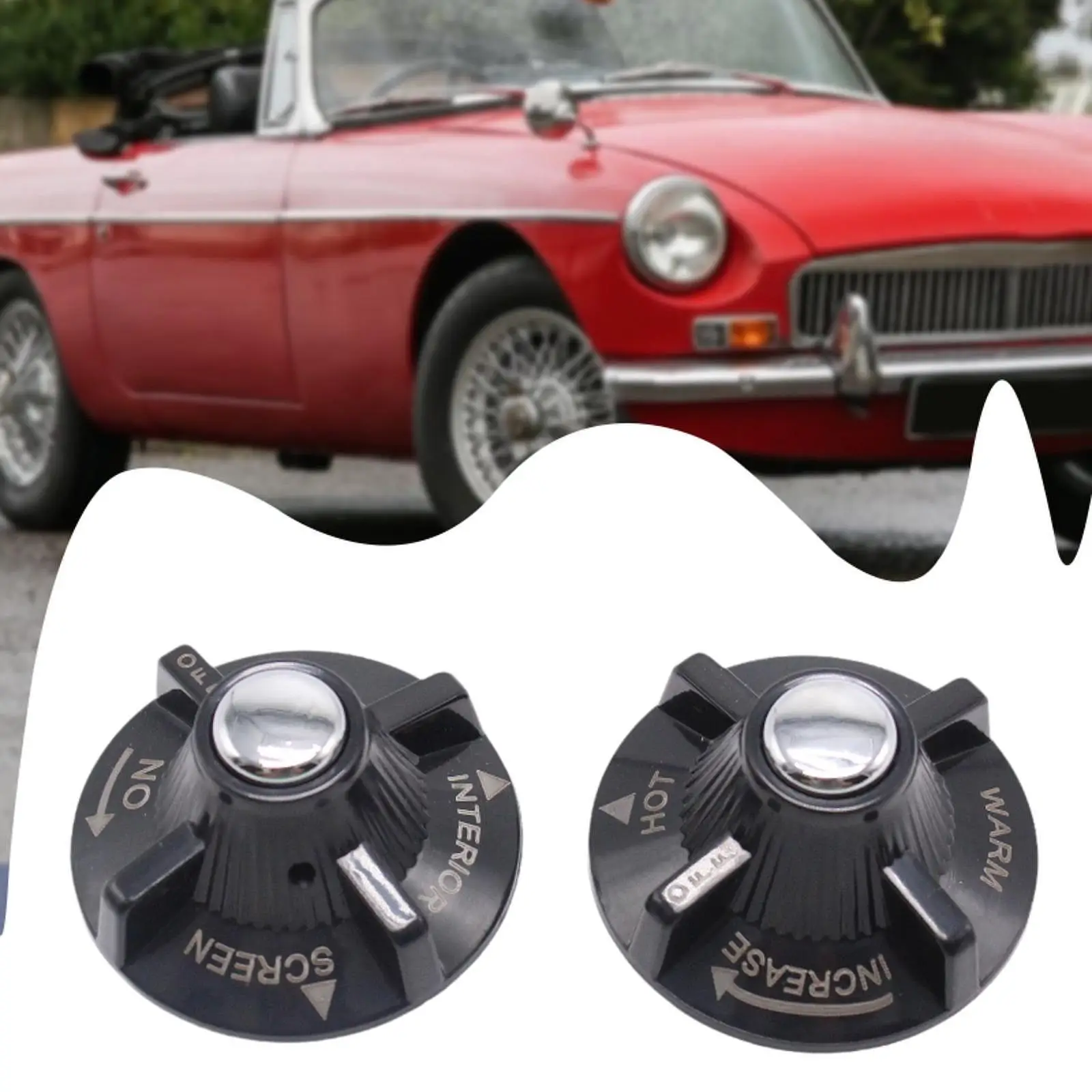 

2 Pieces Heater and Air Control Knobs Bha4329 Auto Accessories Repair Vehicle Interior Portable Easy Installation Replacement
