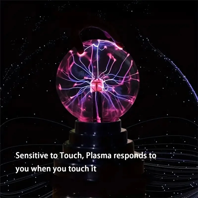 1pc Plasma Ball/Light/Lamp, Static Electricity Globe Electric Lightning Ball, Touch Sensitive, USB Powered, Amazing Gift For Par