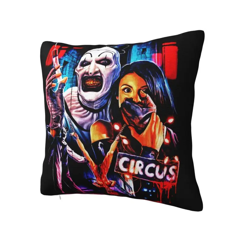 Halloween Clown Horror Movie Terrifier Throw Pillow Covers Decoration Modern Cushions Cover For Sofa Chair Polyester Pillowcase