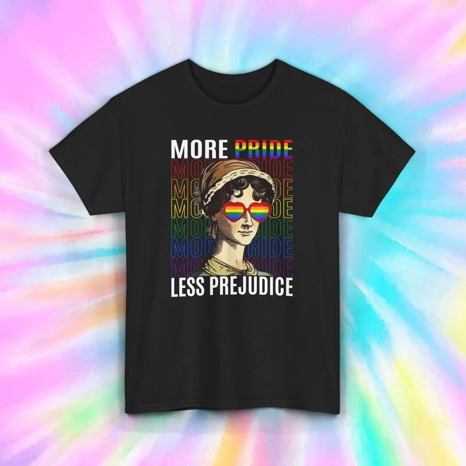 

More Pride Less Prejudice T-Shirt | Rainbow LGBT Pride Graphic Tee | S-5XL