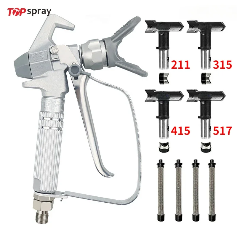 Airless Paint Spraying Gun Kit Includes Nozzle Guard Spray Tips and Airless Paint Spray Gun Filter