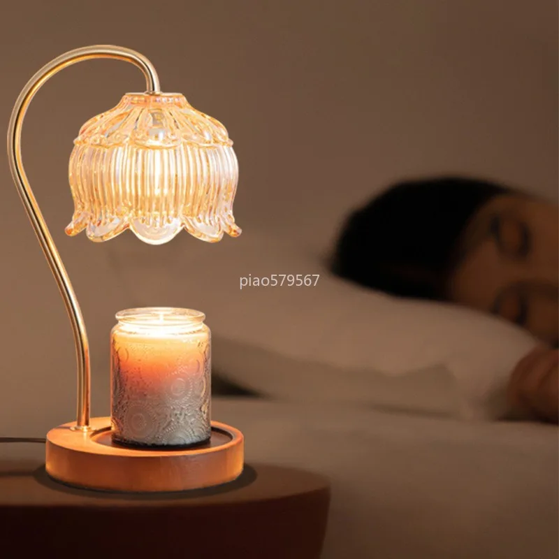 Marble melting candle lamp ins diffuser gift  smokeless temperature control American retro night light