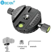 BEXIN QJ-08 Panoramic Rotating Quick Release Plate Clamp Seat Tripod Head Universal for DSLR Camera Accessories Photography