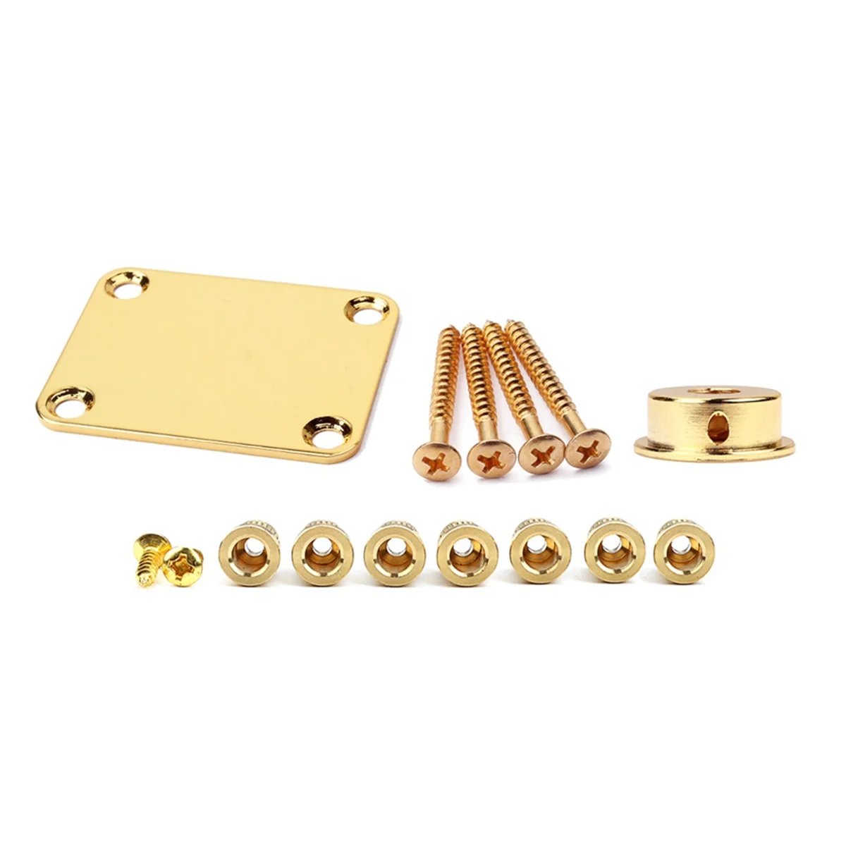 ABMO Electrosocket Jack Plate & Guitar String Ferrules & Bass Guitar Metal Neck Plate Compatible Guitar String Winder