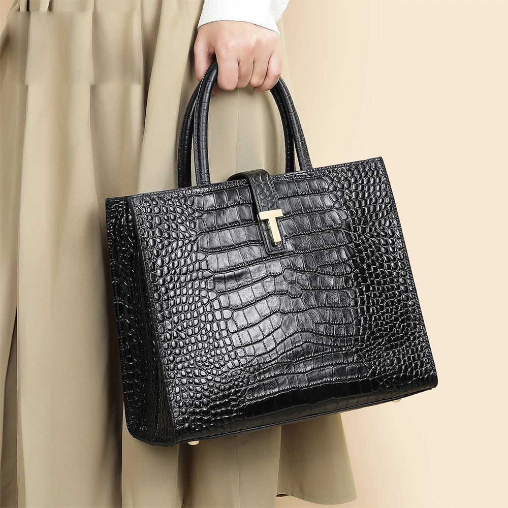 

New Fashion Alligator Women Handbags European Designer Cow Genuine Leather Shoulder Bags Female Girl Brand Luxury Crossbody Bag