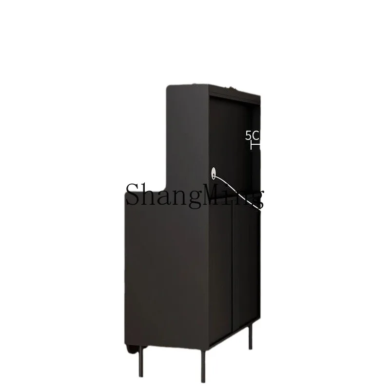 

ZYY solid wood dining side cabinet integrated against the wall living room cup storage cabinet small apartment locker
