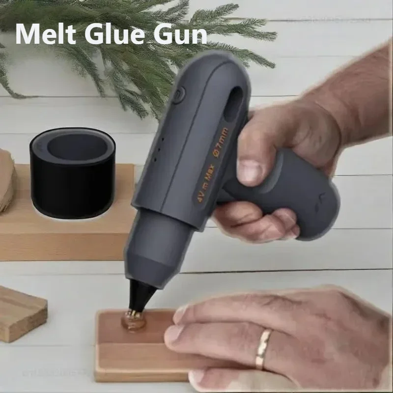 JIMIHOME Cordless Lithium-ion Hot Melt Glue Gun Rechargeable Wireless Industrial Gun Home Thermo Electric Repair DIY Tool